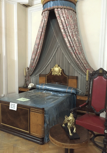The bedroom of Emperor Haile Selassie, Ethnological Museum, Addis Ababa
